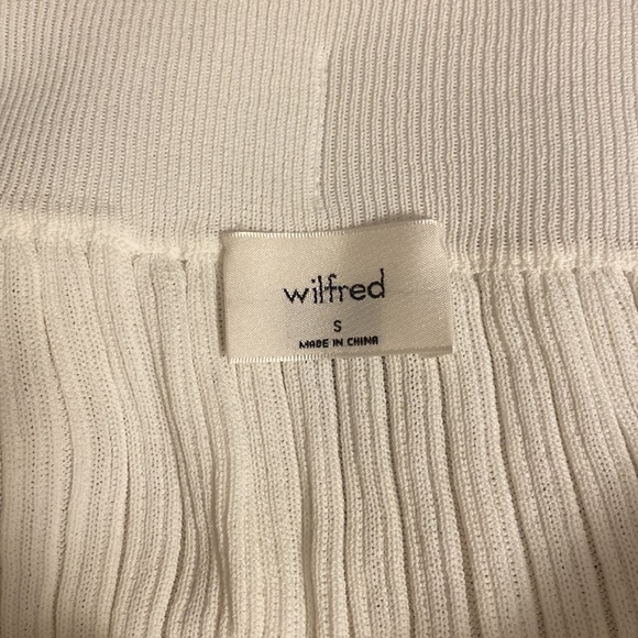 NWOT Wilfred White Slit Knit Skirt size S - Picture 5 of 7